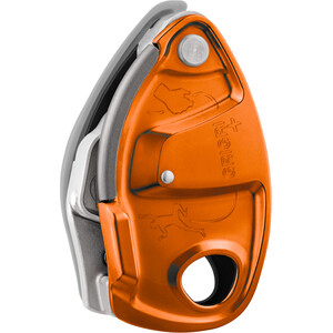 Petzl Grigri+ Dispositivo di assicurazione arrampicata, arancione/argento arancione/argento