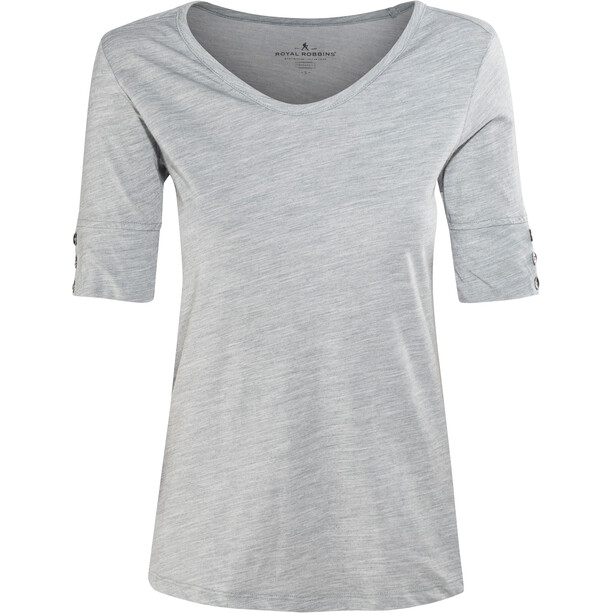Royal Robbins Merinolux V-Ausschnitt T-Shirt Damen grau