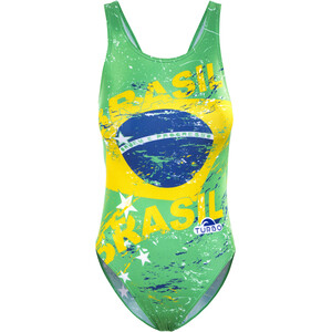 Turbo Brasil Badpak met brede bandjes Dames, groen/geel groen/geel
