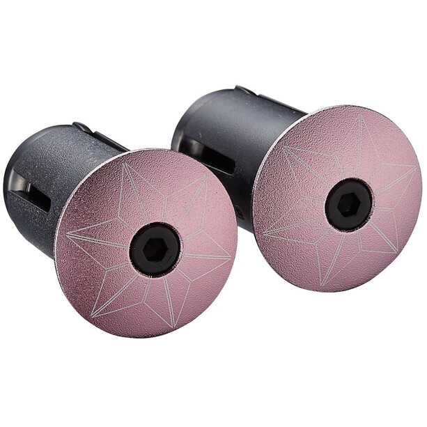Supacaz Star Plugz Tapas de manillar anodizado, 60 mm, rosa