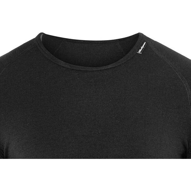 Woolpower Lite T-shirt manches longues à col ras-du-cou, noir