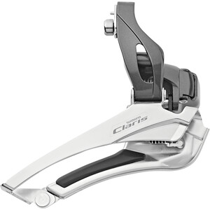 Shimano Claris FD-R2000 Desviador 2x8-Vel Side Swing Abrazadera Alta, Plateado/gris Plateado/gris