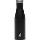 MIZU S4 Drikkeflaske 400 ml med hætte i rustfrit stål, sort
