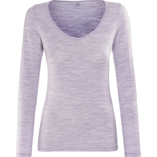Icebreaker Siren Longsleeve Sweatshirt Dames, violet/grijs