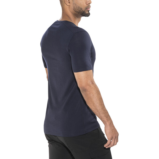 Icebreaker Anatomica T-shirt col en V Homme, bleu