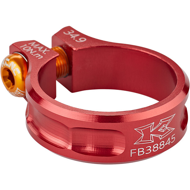 KCNC MTB saddle clamp Ø34,9mm red