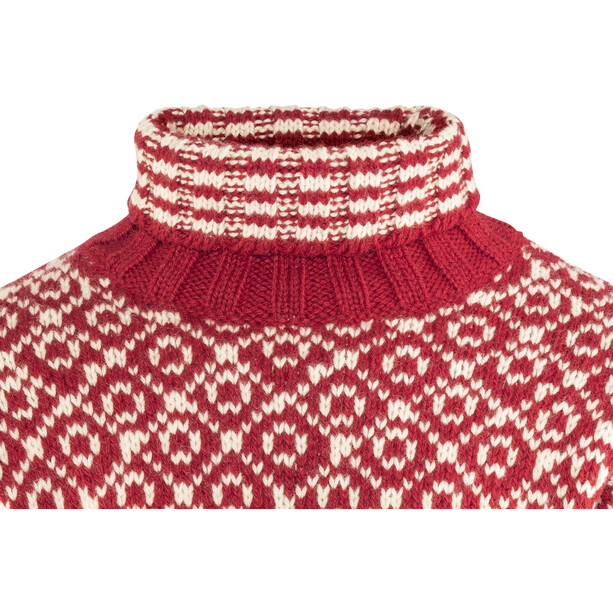 Devold Svalbard High Neck Suéter, rojo/blanco