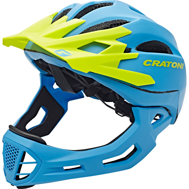 Cratoni C-Maniac Freeride Helmet blue-lime matt