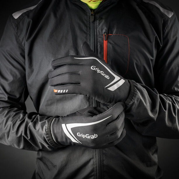 GripGrab Running Expert Guantes Invierno Touchscreen, negro