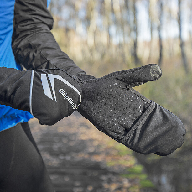 GripGrab Running Thermo Windproof Touchscreen Handschuhe schwarz
