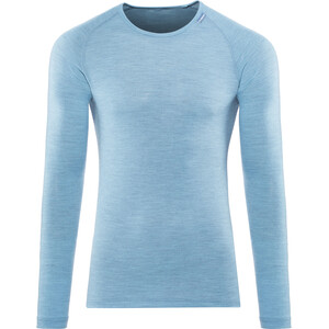 Woolpower Lite T-shirt manches longues à col ras-du-cou, bleu bleu