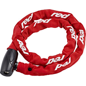 Red Cycling Products High Secure Chain Łańcuch rowerowy z zamkiem 6mm x 1000mm, czerwony czerwony