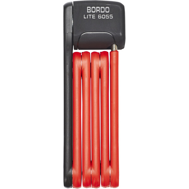 ABUS Bordo Lite Mini 6055/60 Taittolukko, punainen/musta