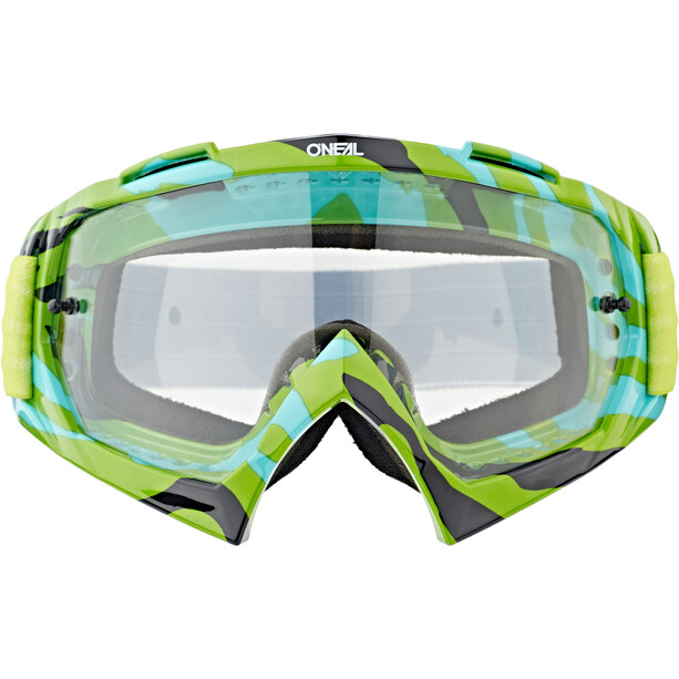 O'Neal B-10 Goggles stream neon yellow/blue-clear