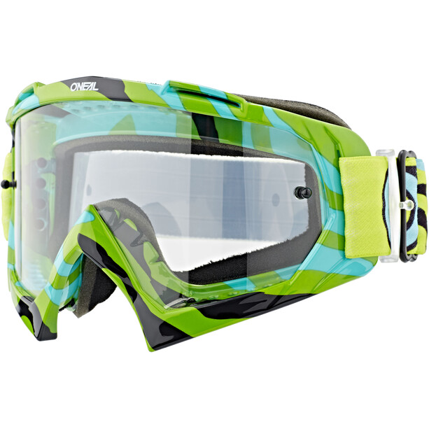 O'Neal B-10 Goggles stream neon yellow/blue-clear