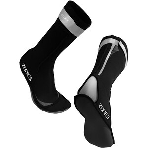 Zone3 Neoprene Swim Socks black/reflective silver black/reflective silver