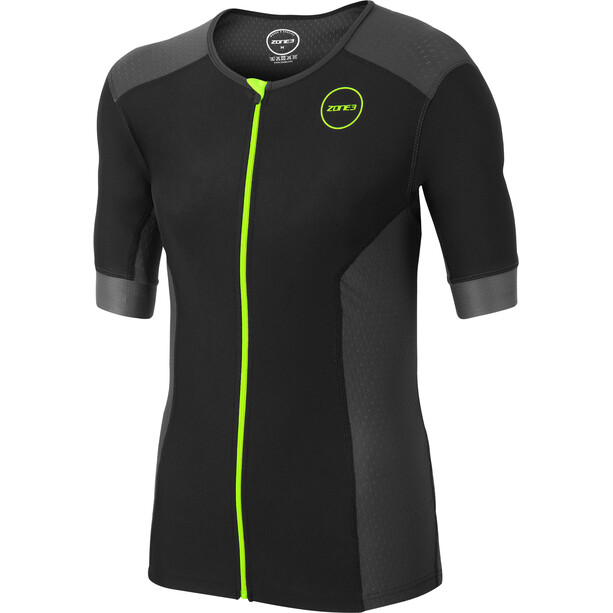 Zone3 Aquaflo+ T-shirt de triathlon Homme, noir/gris