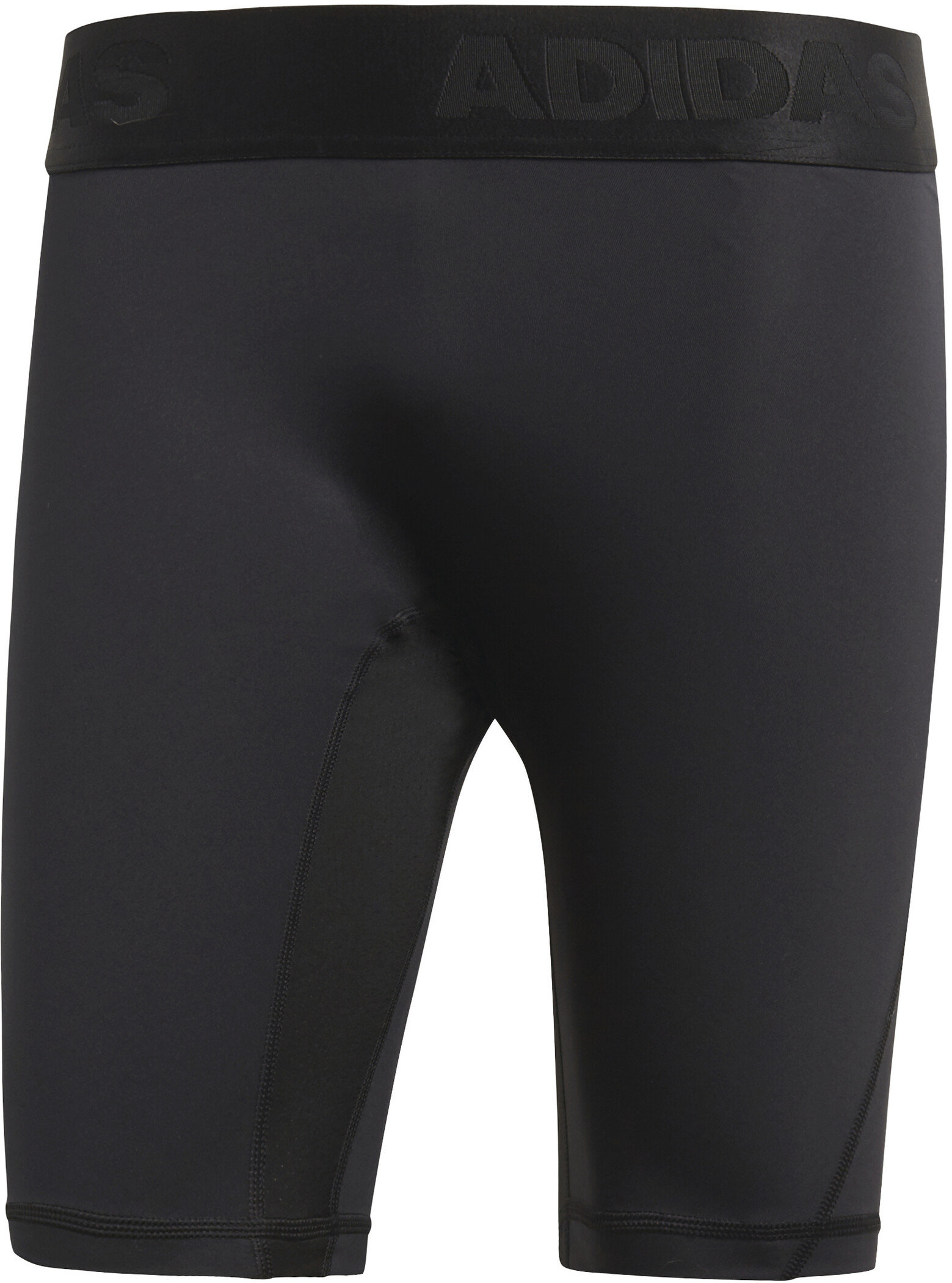adidas training alphaskin booty shorts with side logo in black