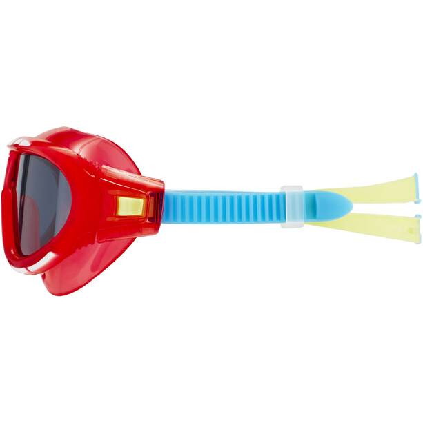 speedo Biofuse Rift Goggles Kids lava red/japan blue/smoke