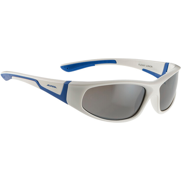 Alpina Flexxy Okulary rowerowe Dzieci, biały/niebieski