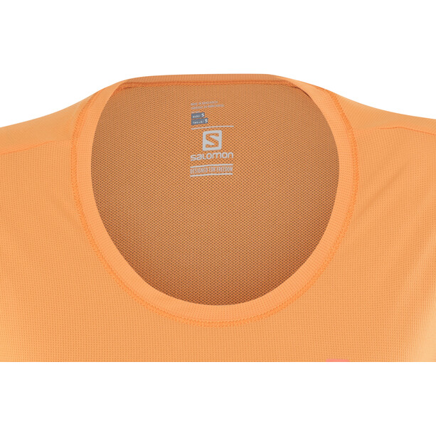 Salomon Agile Koszulka do biegania z krótkim rękawem Kobiety, pomarańczowy
