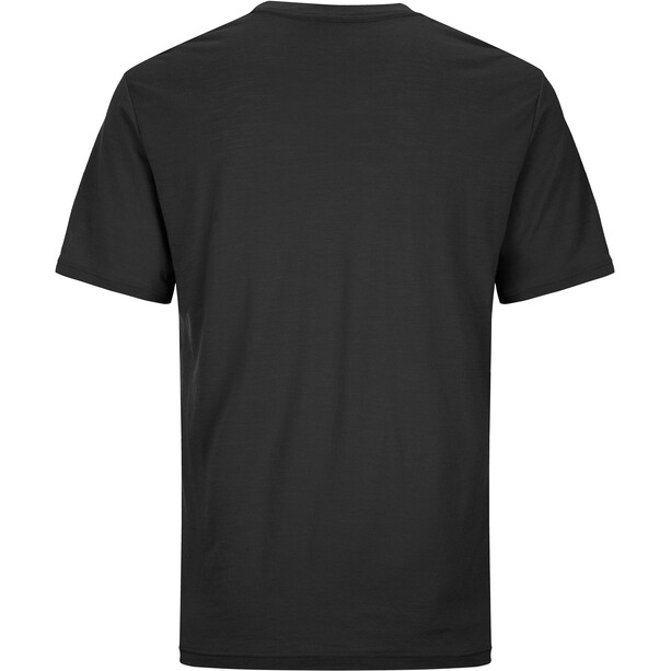 super.natural Base 140 V-Ausschnitt T-Shirt Herren schwarz