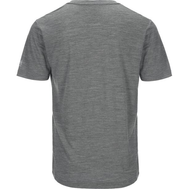 super.natural Base 140 V-Ausschnitt T-Shirt Herren grau