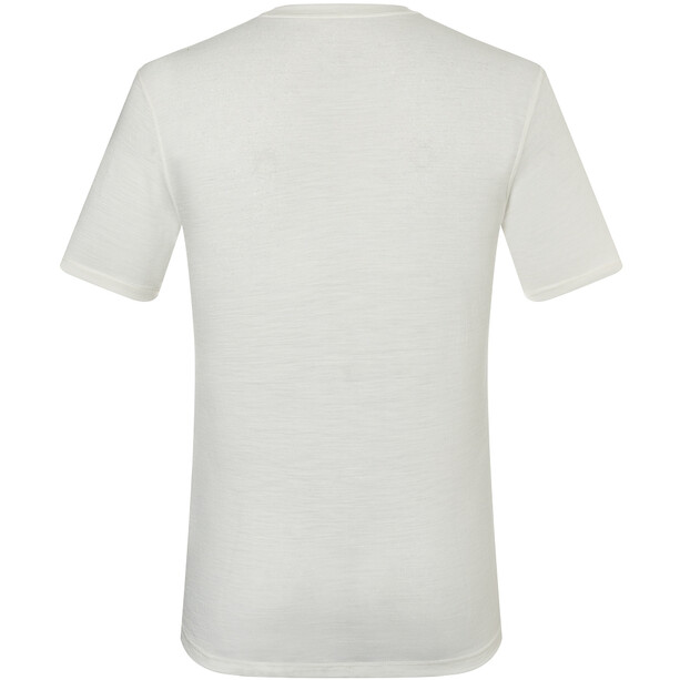 super.natural Base 140 T-shirt à col en V Homme, blanc