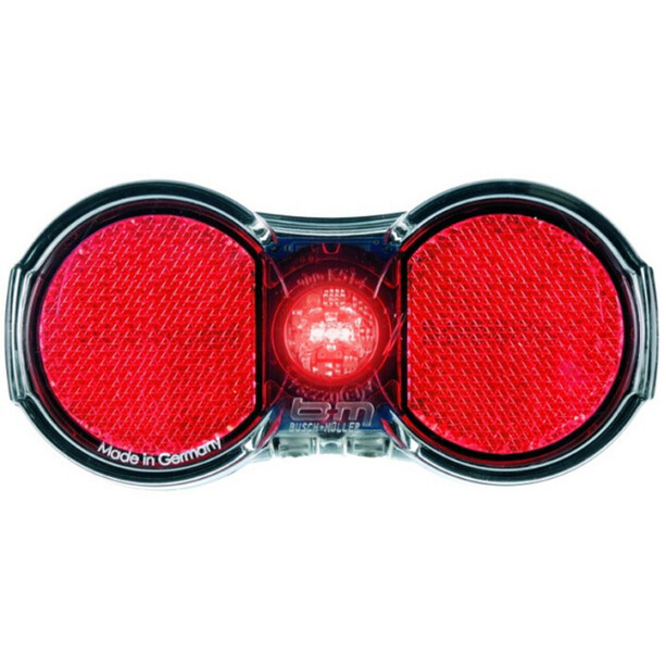 Busch + Müller Toplight Flat plus Éclairage dynamo arrière, noir/rouge