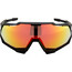 100% Speedtrap Glasses soft tact black/HD red multilayer mirror/hiper