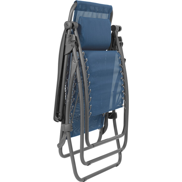 Lafuma Mobilier RSXA Chaise longue avec Cannage Phifertex, bleu