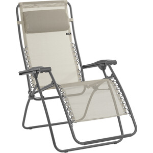 Lafuma Mobilier RSXA Chaise longue avec Cannage Phifertex, blanc/gris blanc/gris