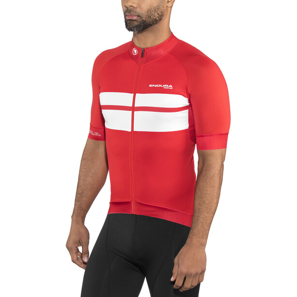 Endura FS260-Pro Maglietta jersey a maniche corte Uomo, rosso/bianco