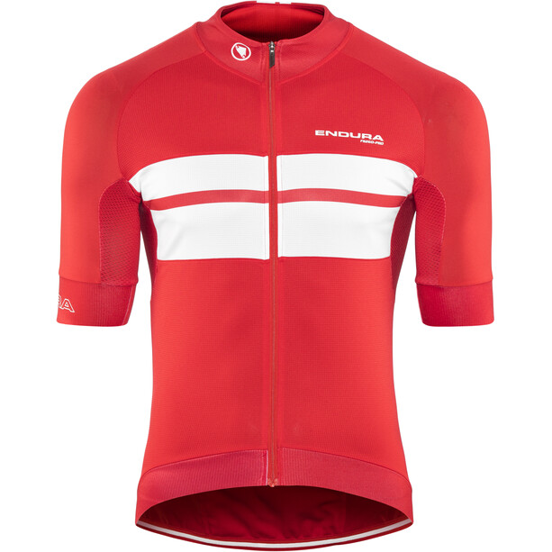 Endura FS260-Pro Maillot de cyclisme à manches courtes Homme, rouge/blanc