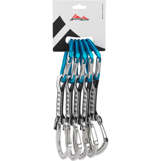 AustriAlpin Rockit Mixed Set Wire + Snapgate 11cm 5 Pieces polished-blue anodised
