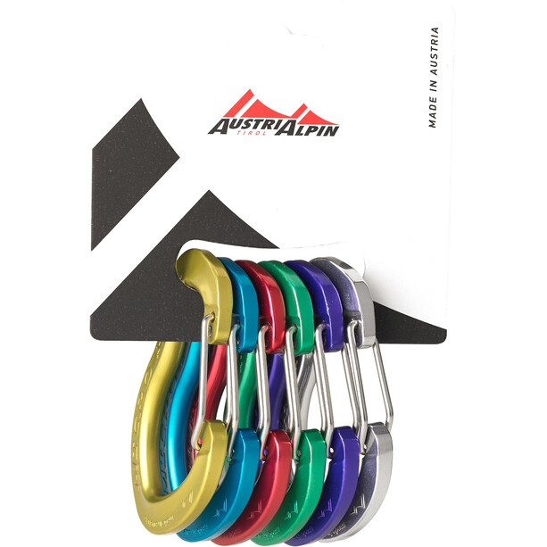 AustriAlpin Micro Friends Wiregate Carabiner Set 6 Pieces multicolor