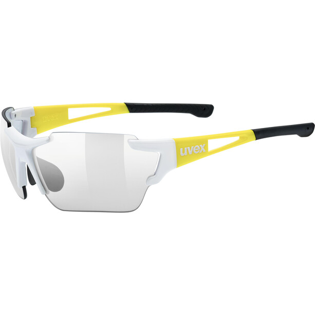 UVEX Sportstyle 803 Race Vario Glasses Small white yellow/ltm.silver