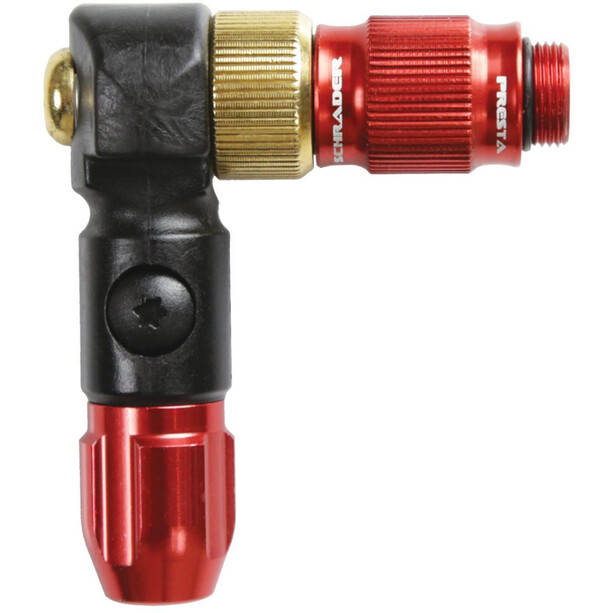 Lezyne ABS-1 Pro HP Chuck bombas trenzadas para cámara trenzada de alta presión, rojo/negro