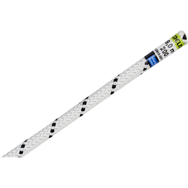 Edelrid Performance Static Cuerda 9,0mm x 200m, blanco/negro