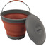 Outwell Collaps Bucket con Tapa, rojo/gris