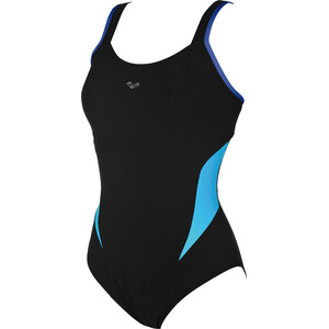 arena Makimurax One Piece Swimsuit Low C Cup Women black-bright blue-turquoise black-bright blue-turquoise