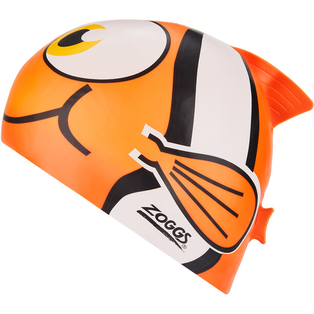 Zoggs Character Bonnet de bain en silicone Enfant, orange/blanc