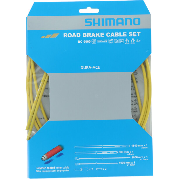 Shimano Dura-Ace BC-9000 Cables de freno, amarillo