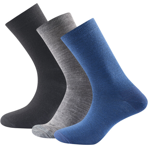 Devold Daily Light Socks 3-Pack blå/svart