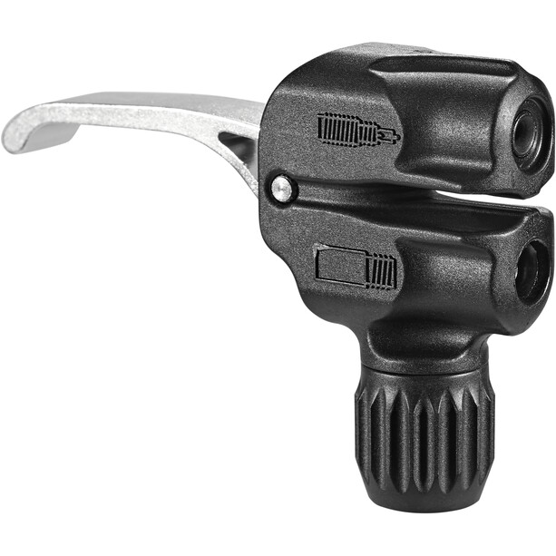Lezyne Slip-Fit Dual Pumpenkopf für Presta und Schrader Ventile schwarz
