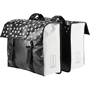 Basil Urban Load Doppel-Gepäckträgertasche 48-53l schwarz/weiß schwarz/weiß