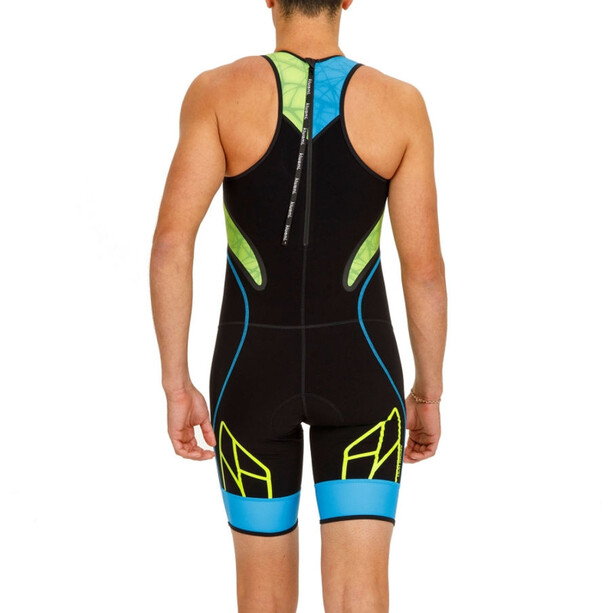 KiWAMi Spider WS1 Combinaison de triathlon Homme, noir/turquoise