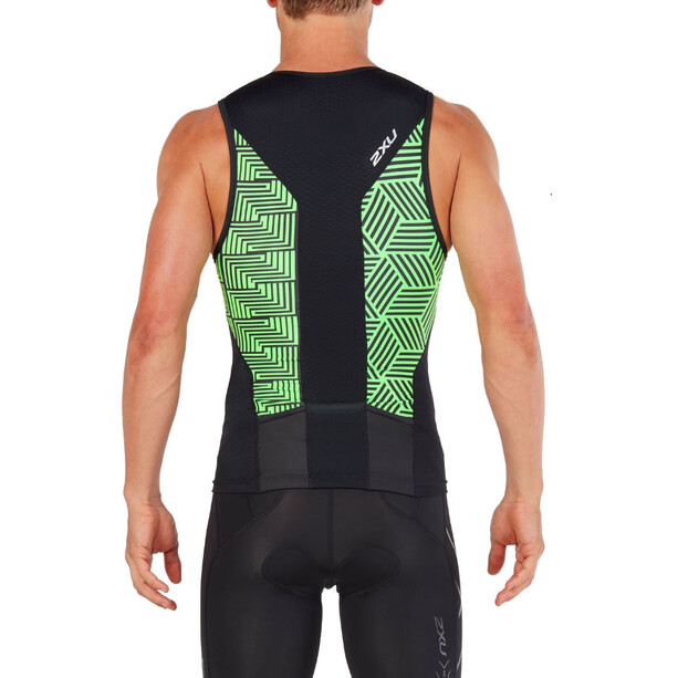 2XU Perform Koszulka triathlonowa Mężczyźni, czarny/zielony