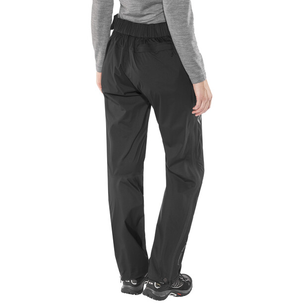 Black Diamond Stormline Pantalones de Lluvia Stretch Cremallera Completa Mujer, negro