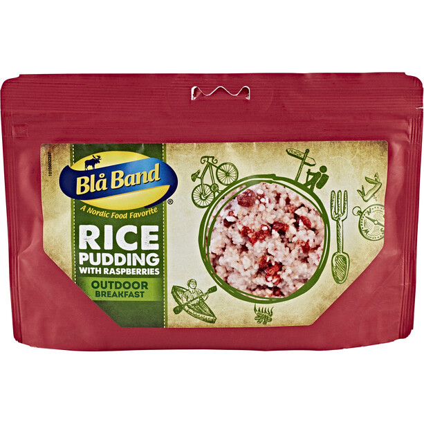 Blå Band Outdoor Breakfast Rice Pudding with Raspberry
